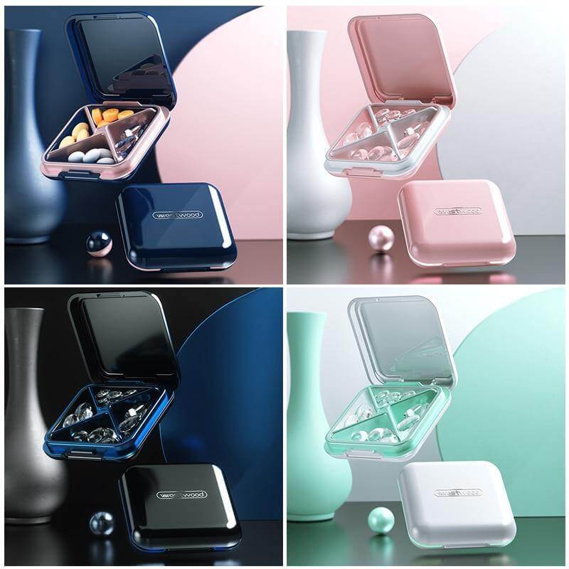 4-Grid Capsule Pill Box Travel Organizer - Image 8