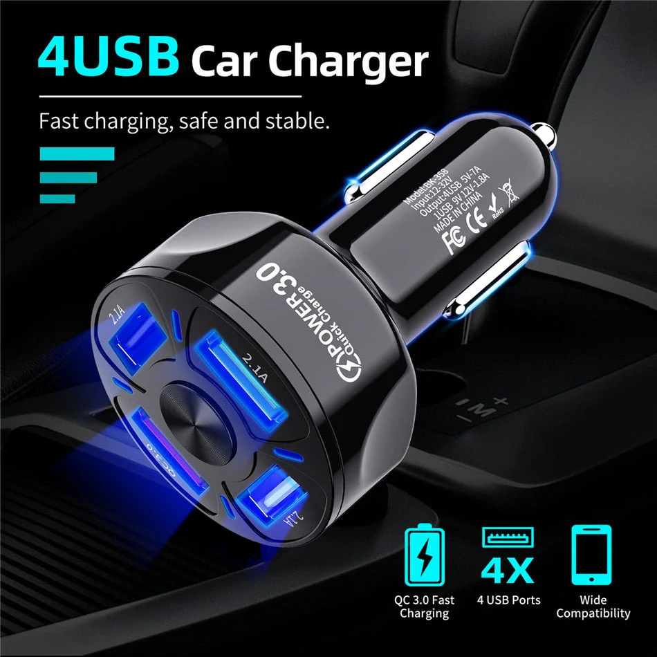 4-Port USB Car Quick Charge - Image 5