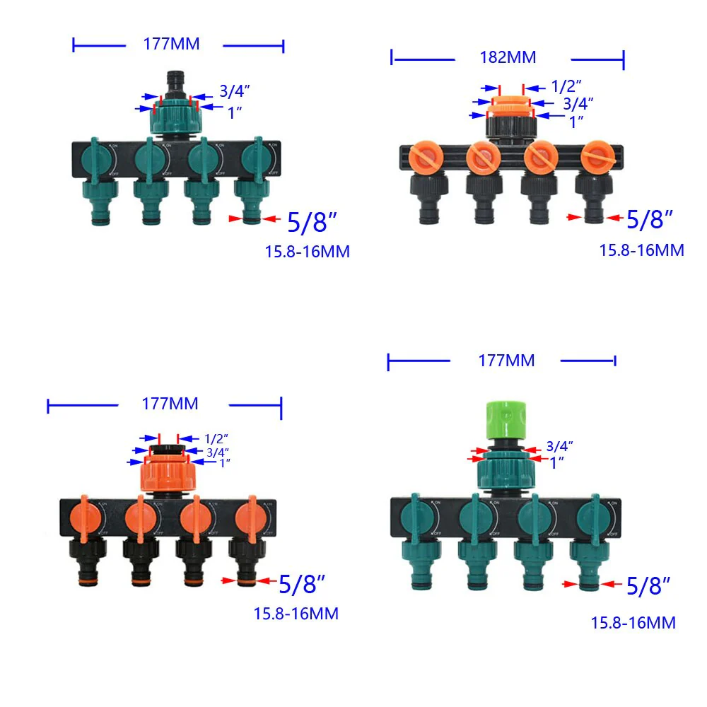 4-Way Garden Tap Water Splitter - Image 2