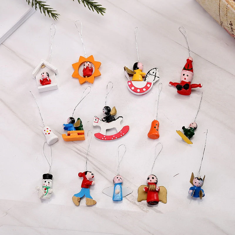 48pcs Santa's Runners Wooden Decoration Set - Image 3
