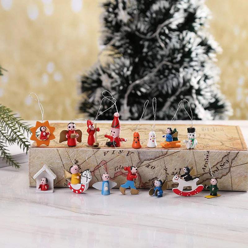 48pcs Santa's Runners Wooden Decoration Set - Image 6