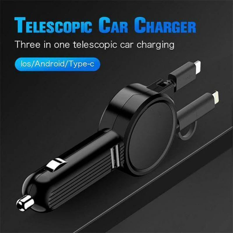 4in1 Car Telescopic Fast Charging Cable - Image 2