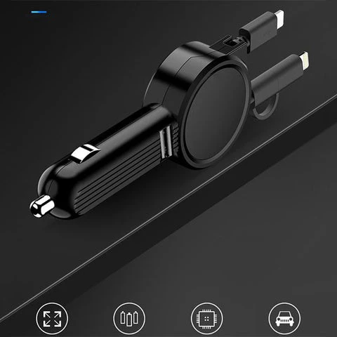 4in1 Car Telescopic Fast Charging Cable - Image 4