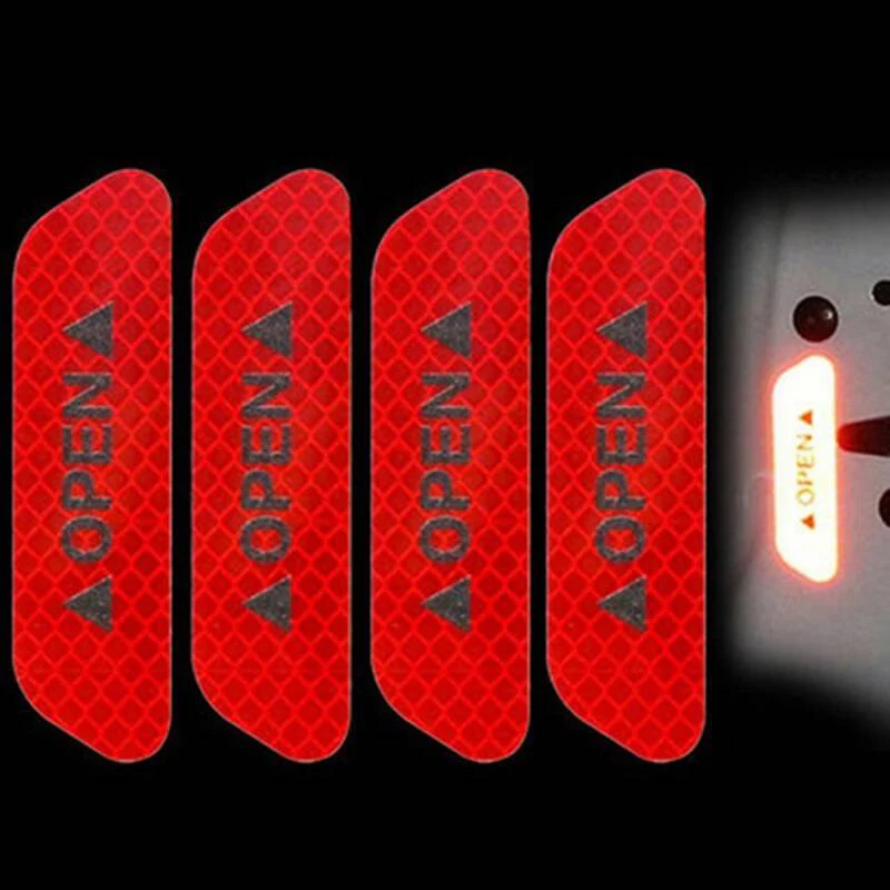 4PCS City Light Reflective Alert Stickers - Image 7