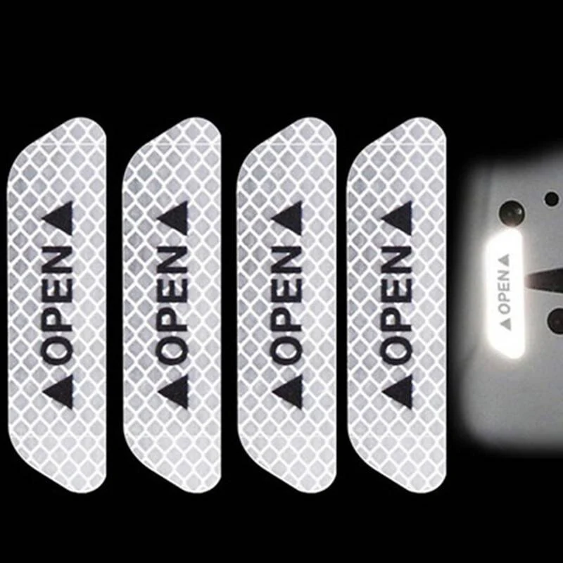 4PCS City Light Reflective Alert Stickers - Image 8