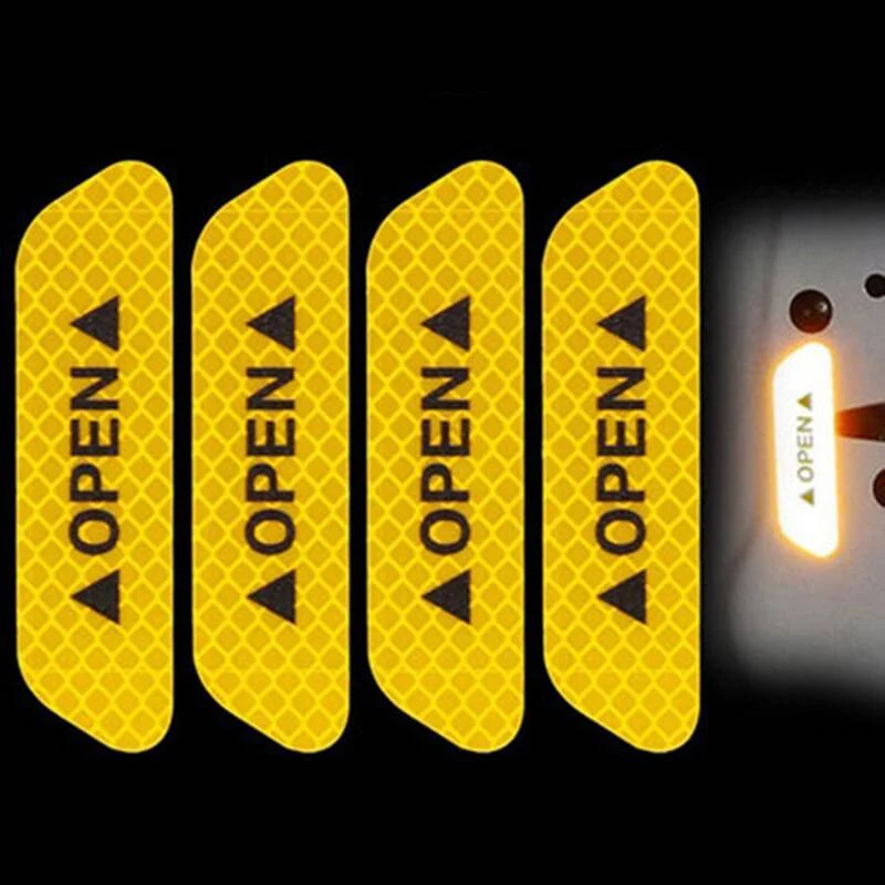 4PCS City Light Reflective Alert Stickers - Image 9