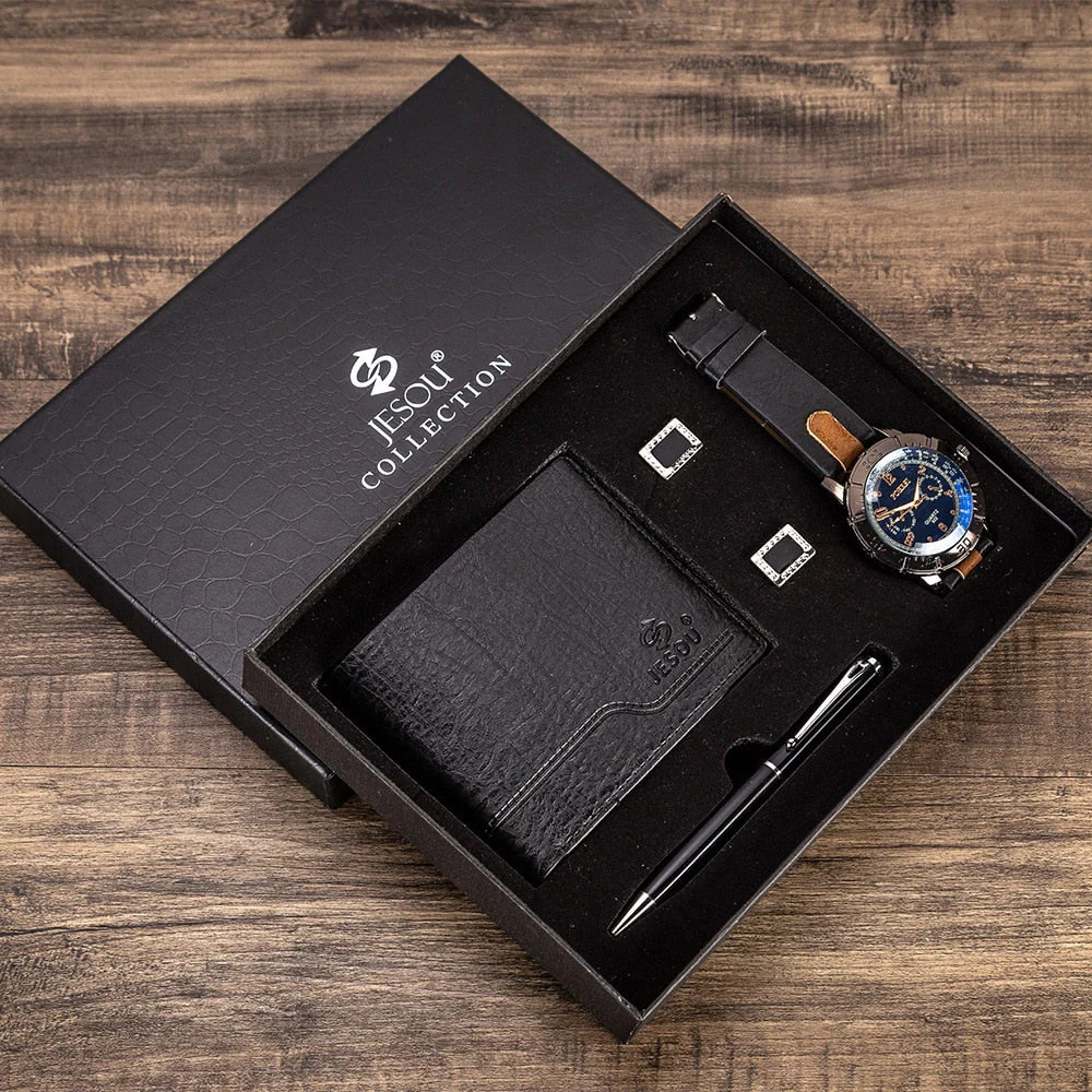 4Pcs Luxury Men Business Watch Gift Set - Image 6