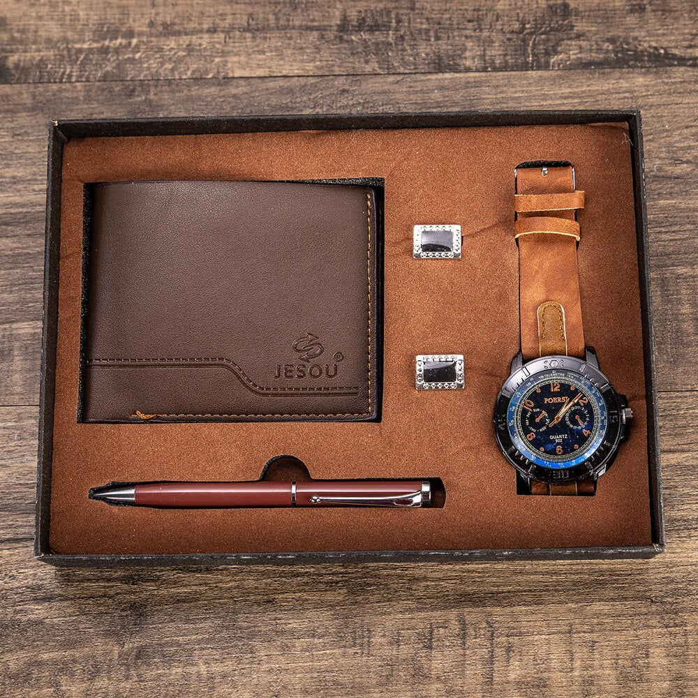 4Pcs Luxury Men Business Watch Gift Set - Image 7