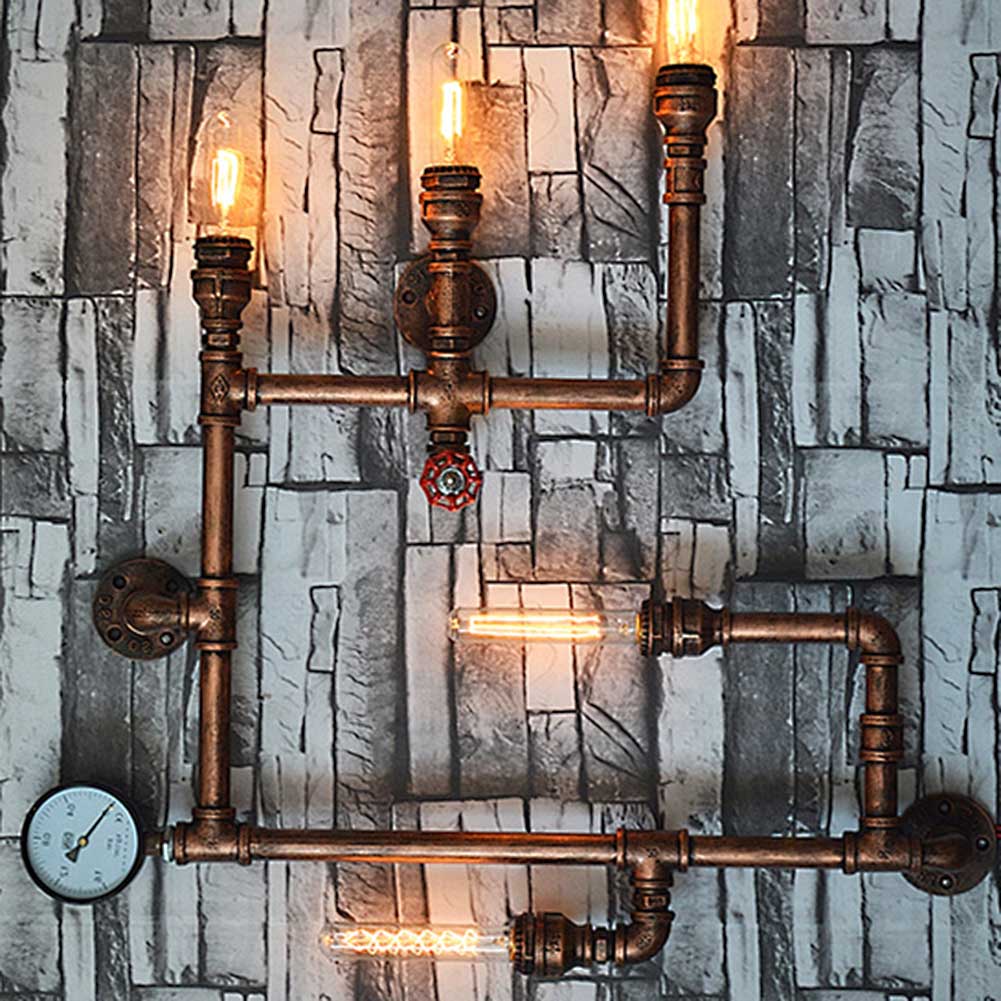 5 Heads Water Metal Vintage Wall Lights - Image 4