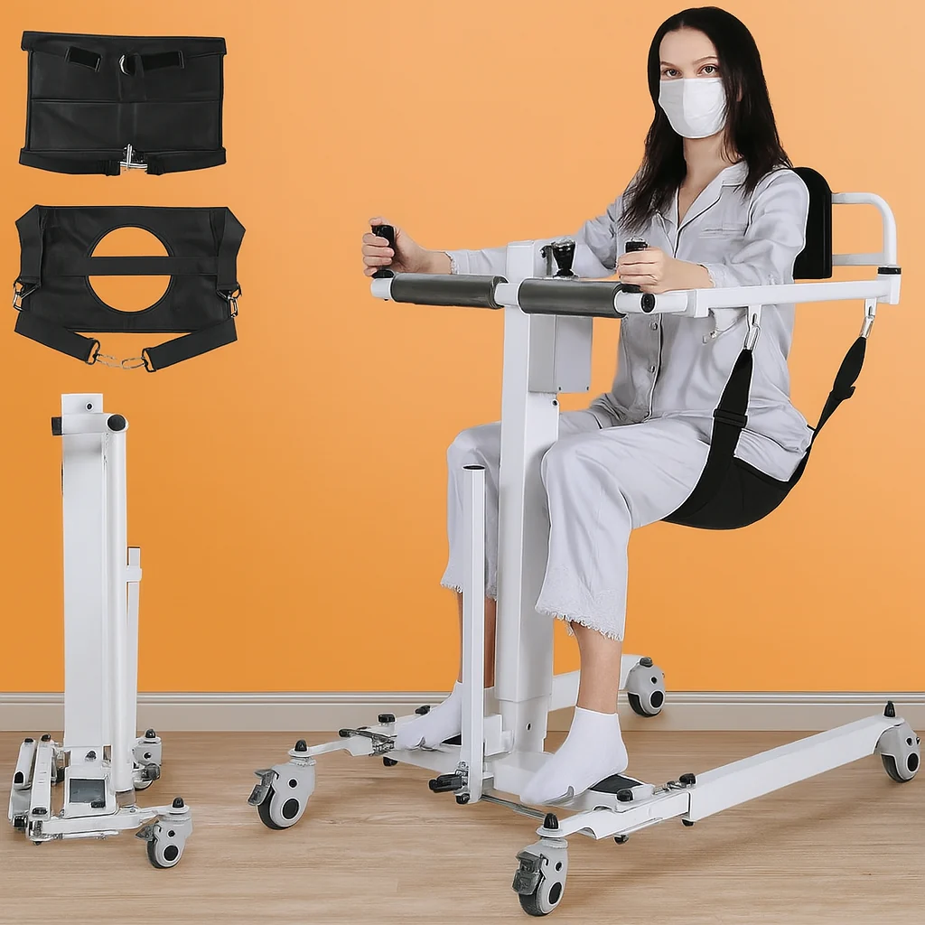 5-in-1 Foldable Patient Lift Mobility Chair - Image 2