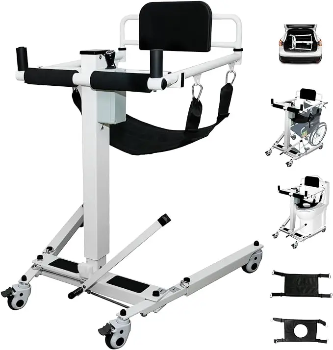 5-in-1 Foldable Patient Lift Mobility Chair - Image 3