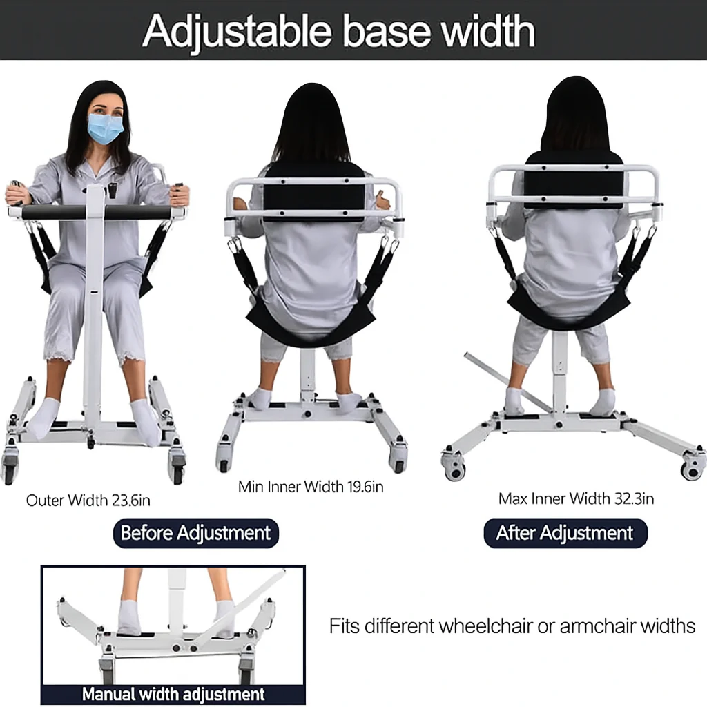 5-in-1 Foldable Patient Lift Mobility Chair - Image 5