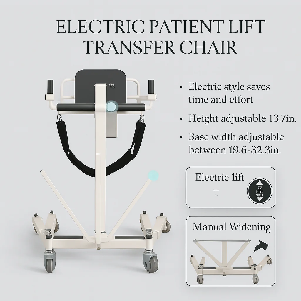 5-in-1 Foldable Patient Lift Mobility Chair - Image 6