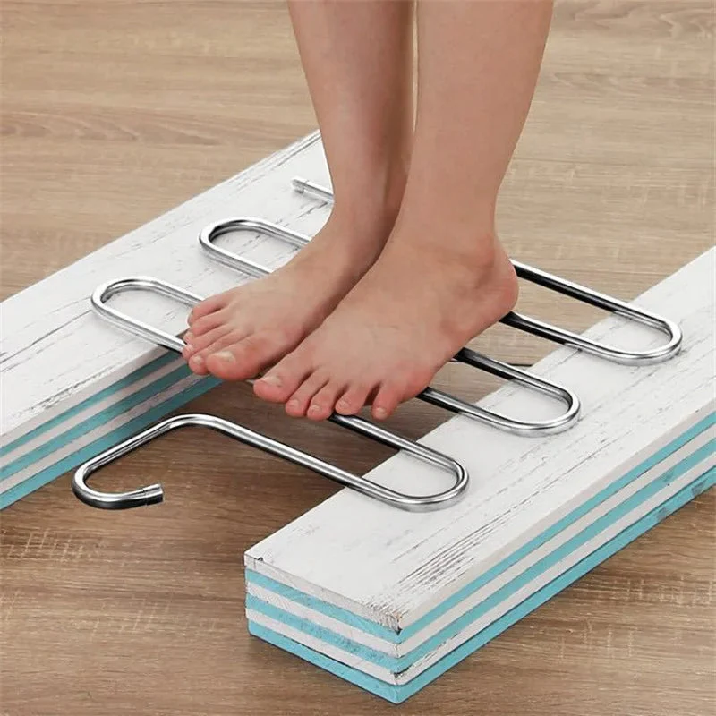 5-Layer Stainless Steel S-Shape Clothes Hanger - Image 3