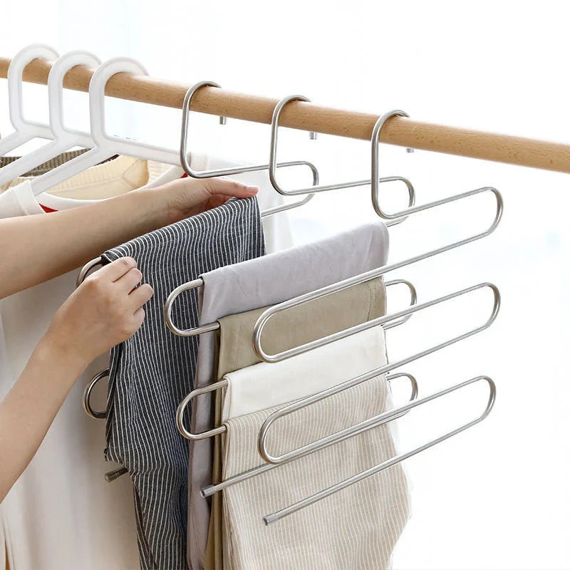 5-Layer Stainless Steel S-Shape Clothes Hanger - Image 4