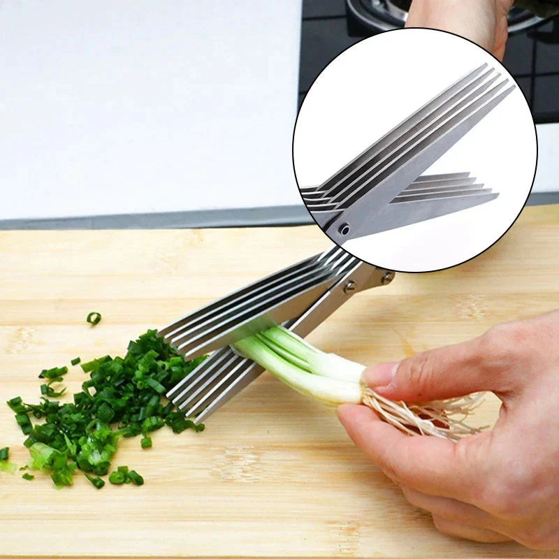 5 Layers Stainless Steel Multifunctional Kitchen Scissors - Image 5
