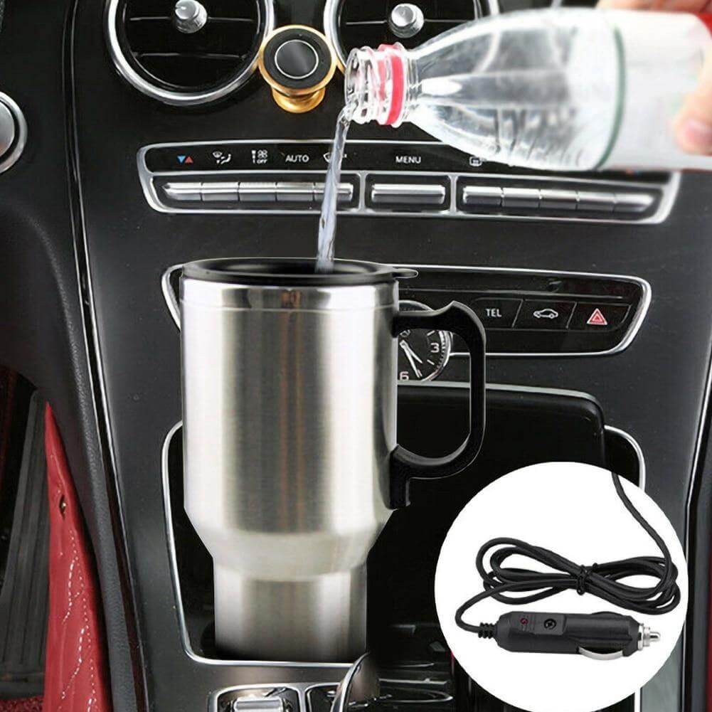500ML Electric In-car Stainless Steel Travel Heated Mug - Image 5