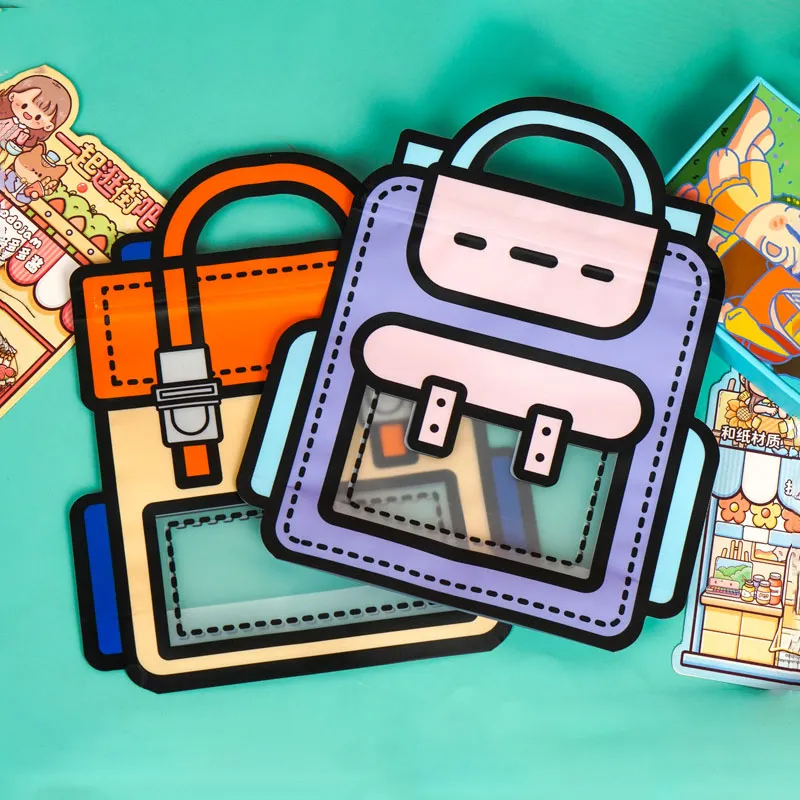 50pcs Creative 2D Cartoon Schoolbag - Image 4