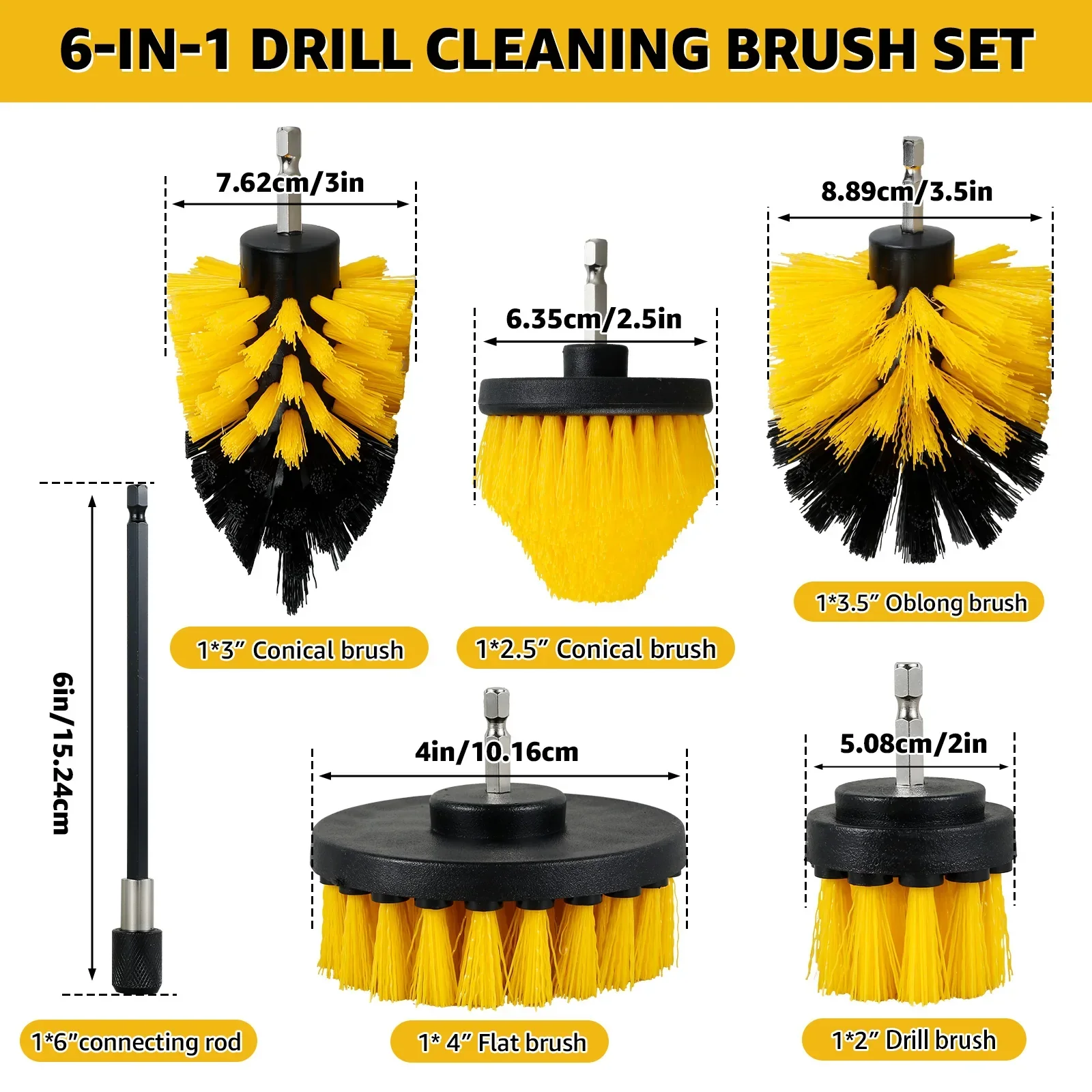 5PCS Electric Drill Attachment Ultimate Cleaning Brush Kit - Image 6