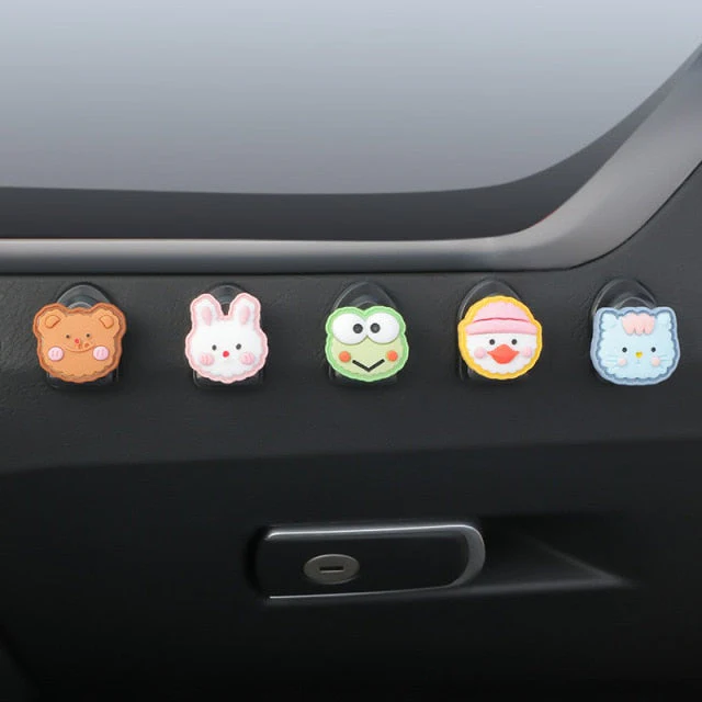 5pcs Mini Car Sticky Cartoon Hook - Image 4