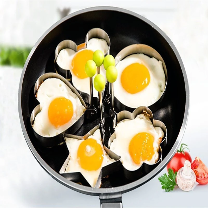5pcs/set Stainless steel Fried Egg Mold Pancake Rings - Image 2