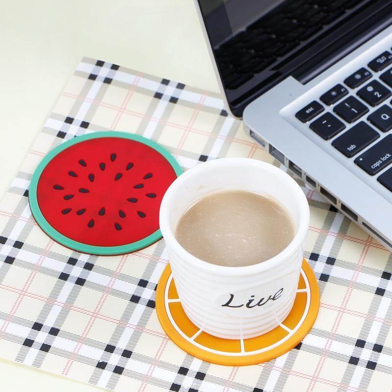 5pcs Silicon Custom Fruit Coasters - Image 6