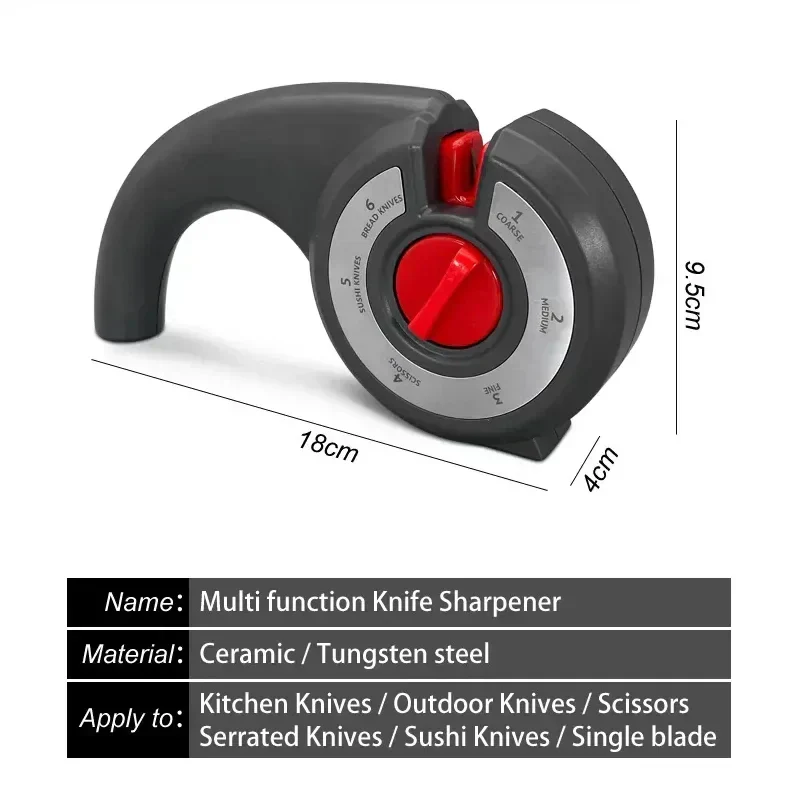 6-in-1 Multi Tool Anti-Slip Knife Sharpener - Image 8