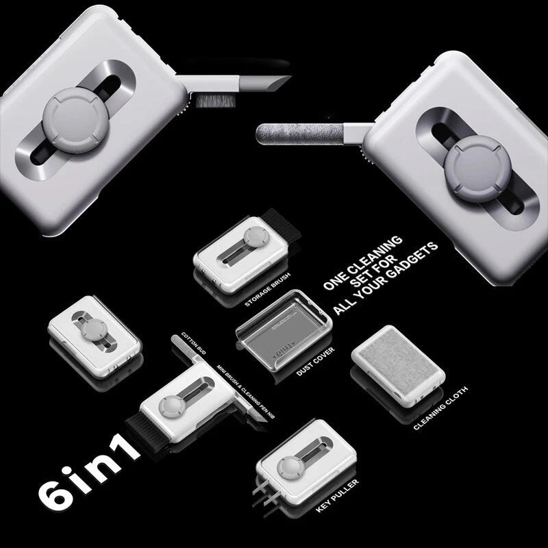 6in1 Ultimate Retractable Earphone Keyboard Cleaning Brush - Image 2