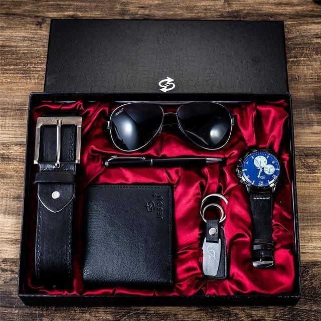 6pcs/Set Leather Elegant Men's Gift Set - Image 2