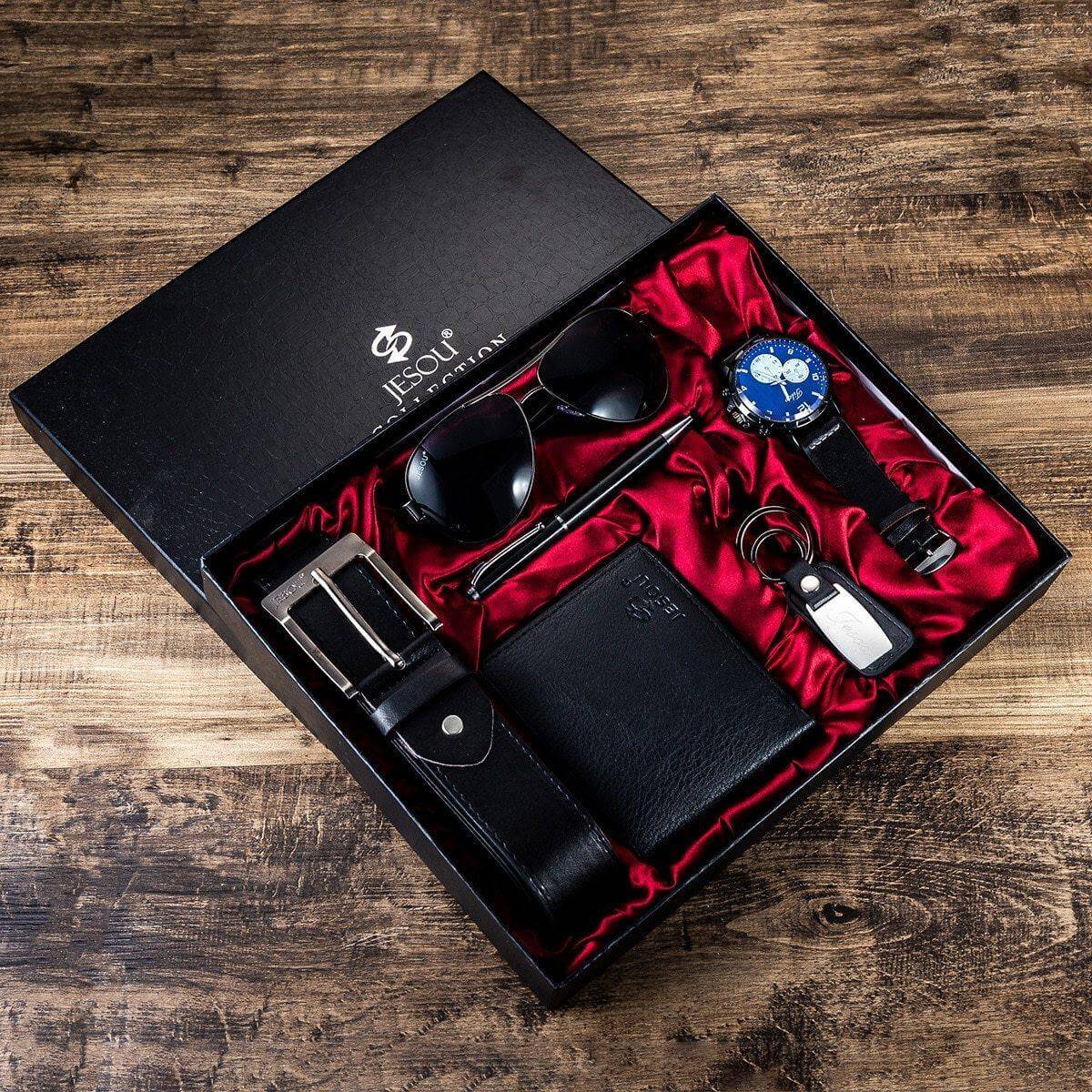 6pcs/Set Leather Elegant Men's Gift Set - Image 4