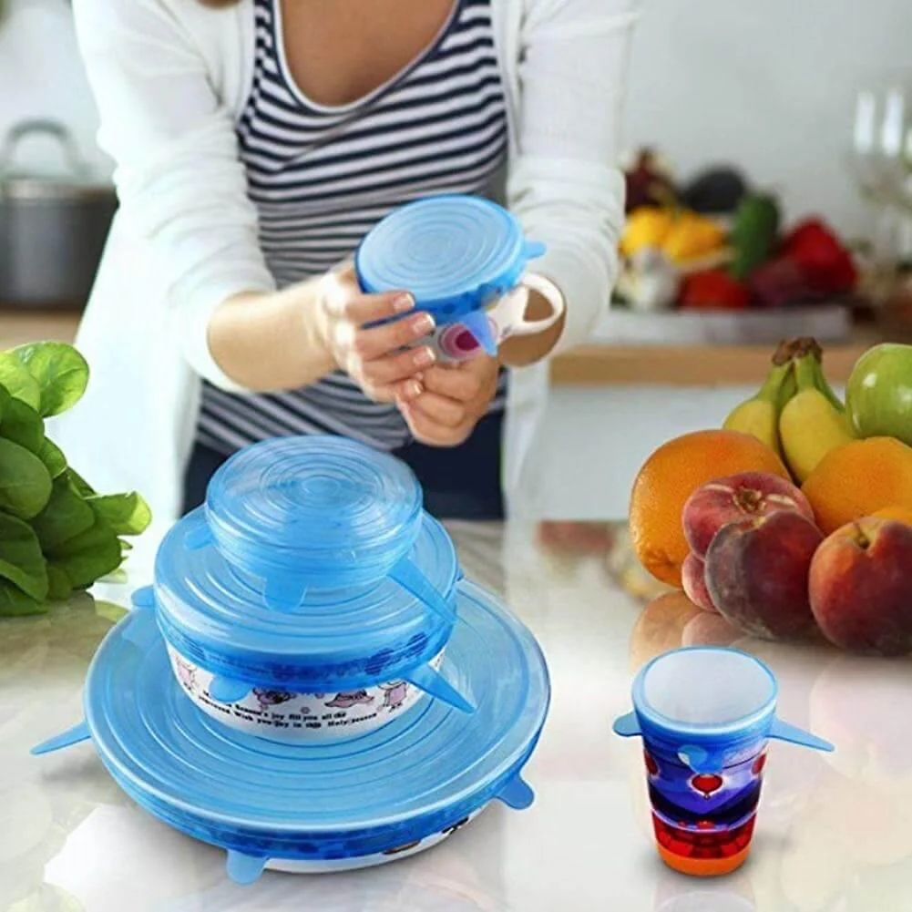 Reusable Durable Silicone Food Cover Lids - Image 4