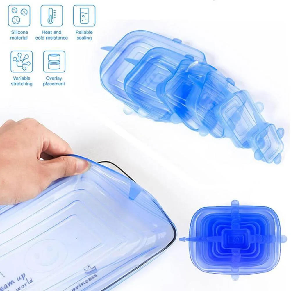 Reusable Durable Silicone Food Cover Lids - Image 5