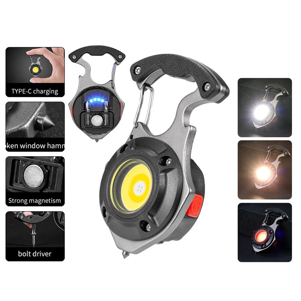 7in1 Pocket Lamp Survival Camping Keychain - Image 4