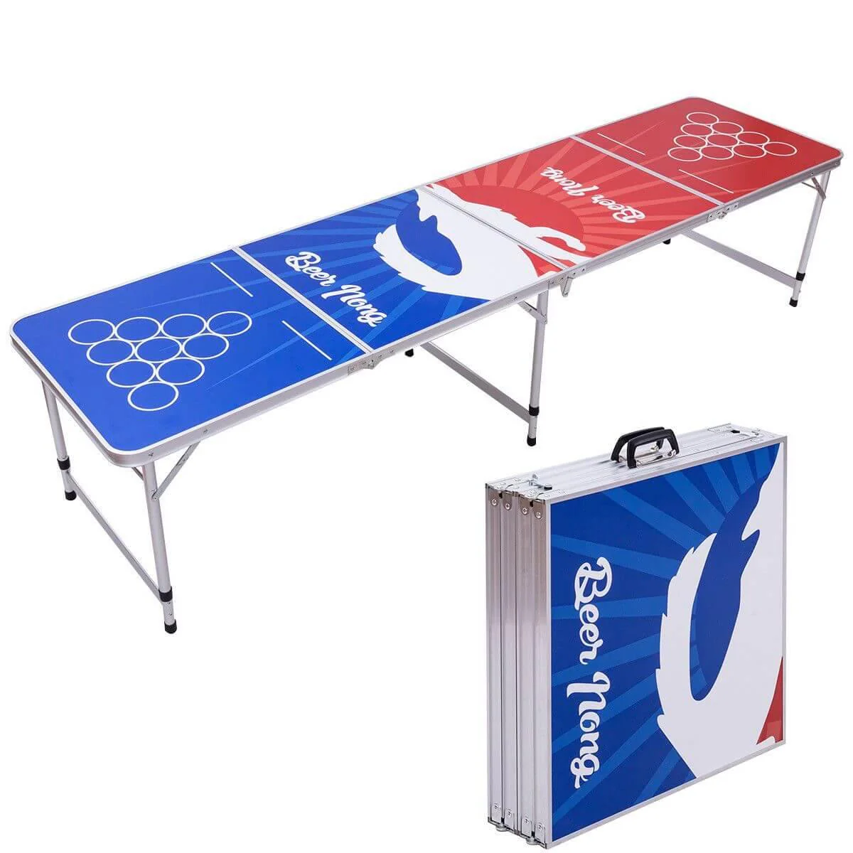8FT Portable Indoor Folding Pong Table Party Gaming - Image 2