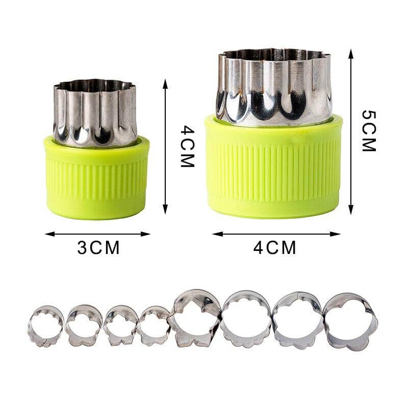 8pcs/Set Stainless Steel Puzzle Fruit Vegetable Cutter - Image 3
