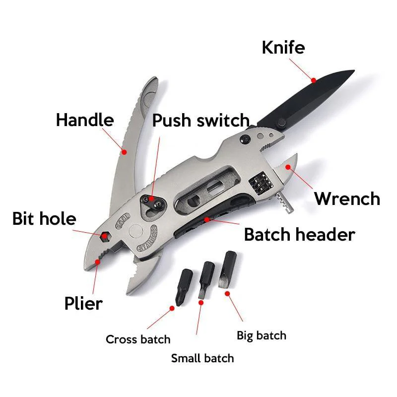 9In1 Multifunctional Keychain Pocket Screwdriver Set - Image 2
