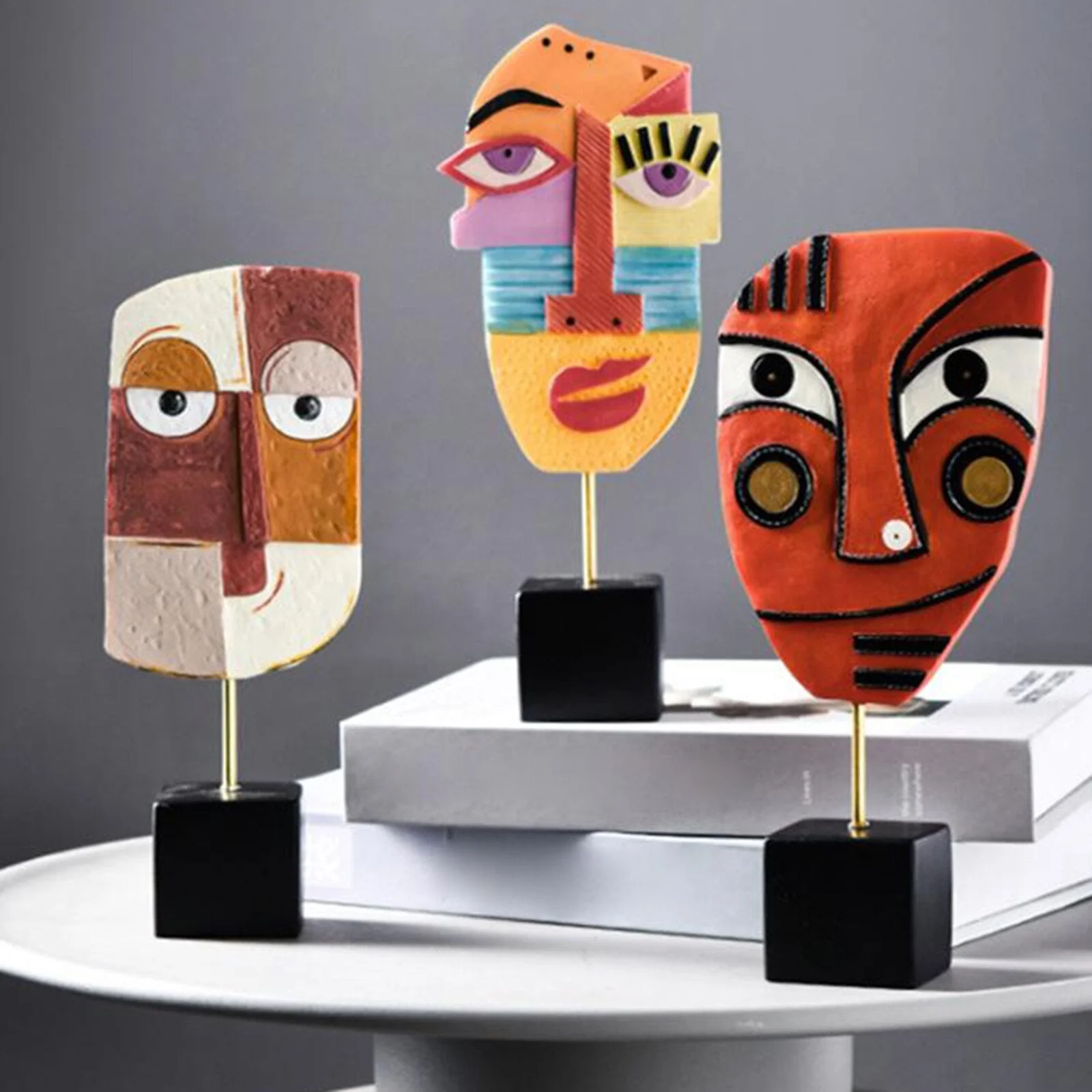 Abstract Pop Art Face Home Sculpture - Image 2