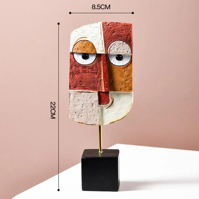 Abstract Pop Art Face Home Sculpture - Image 7
