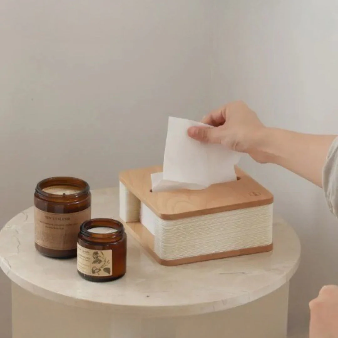 Accordion Paper Retractable Nordic Tissue Box - Image 3
