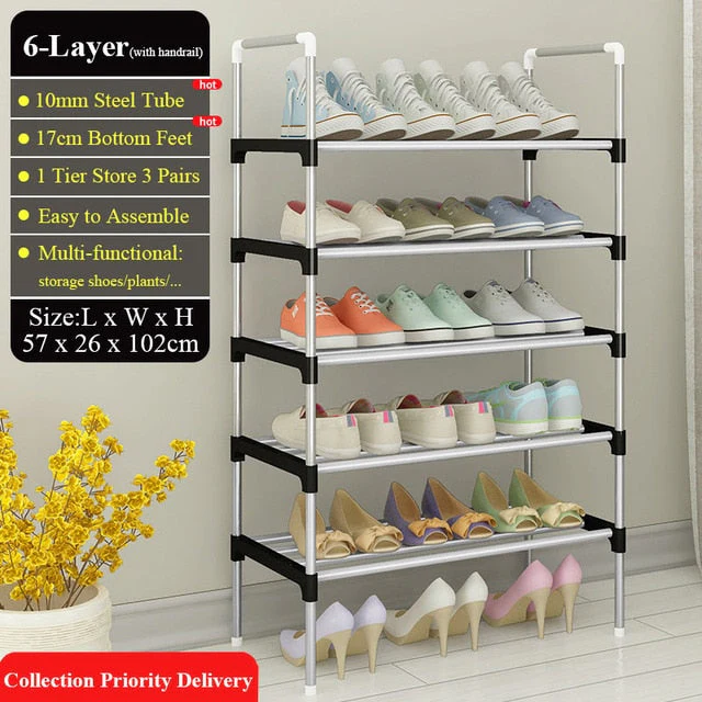 Adjustable 30 Pair Shoe Rack Space Saving Storage Organizer - Image 9