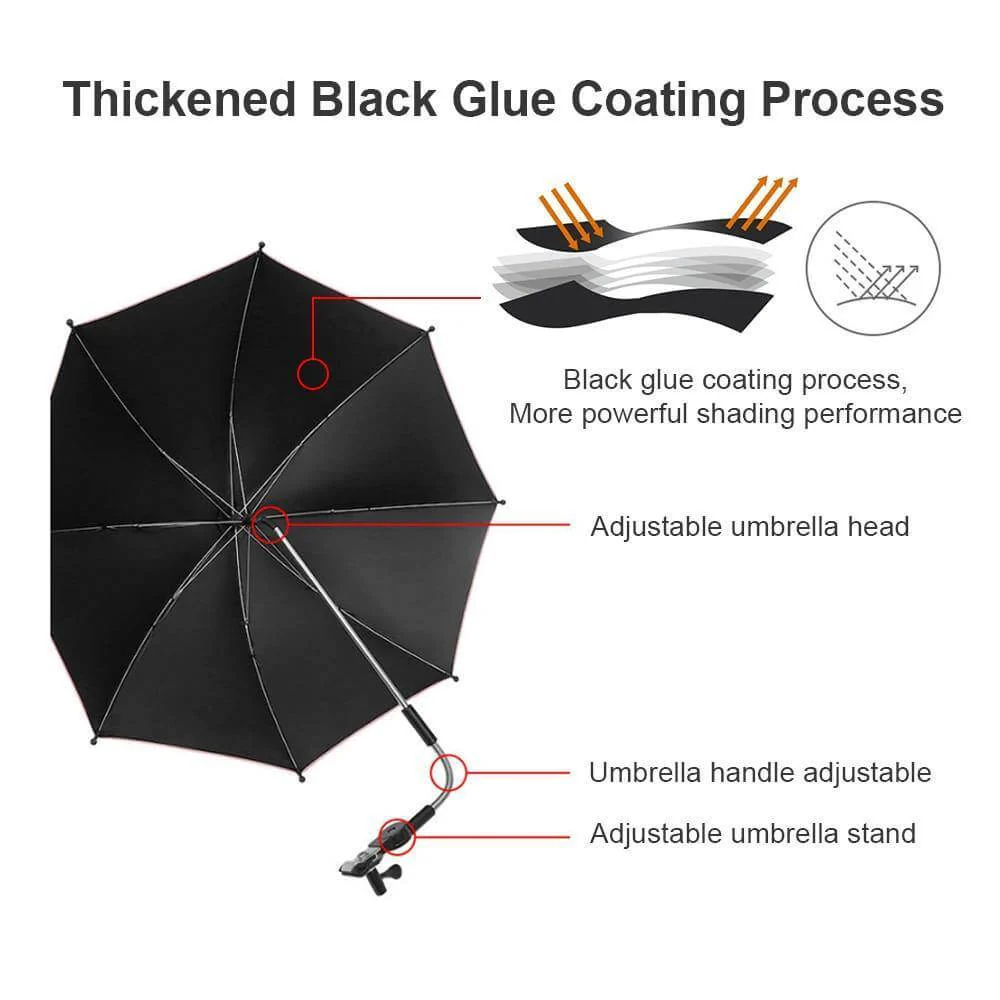 Adjustable Anti-UV Baby Stroller Umbrella - Image 5