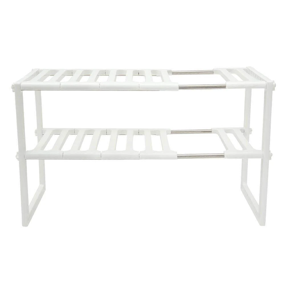 Adjustable Double Layer Kitchen Dish Storage Rack - Image 16