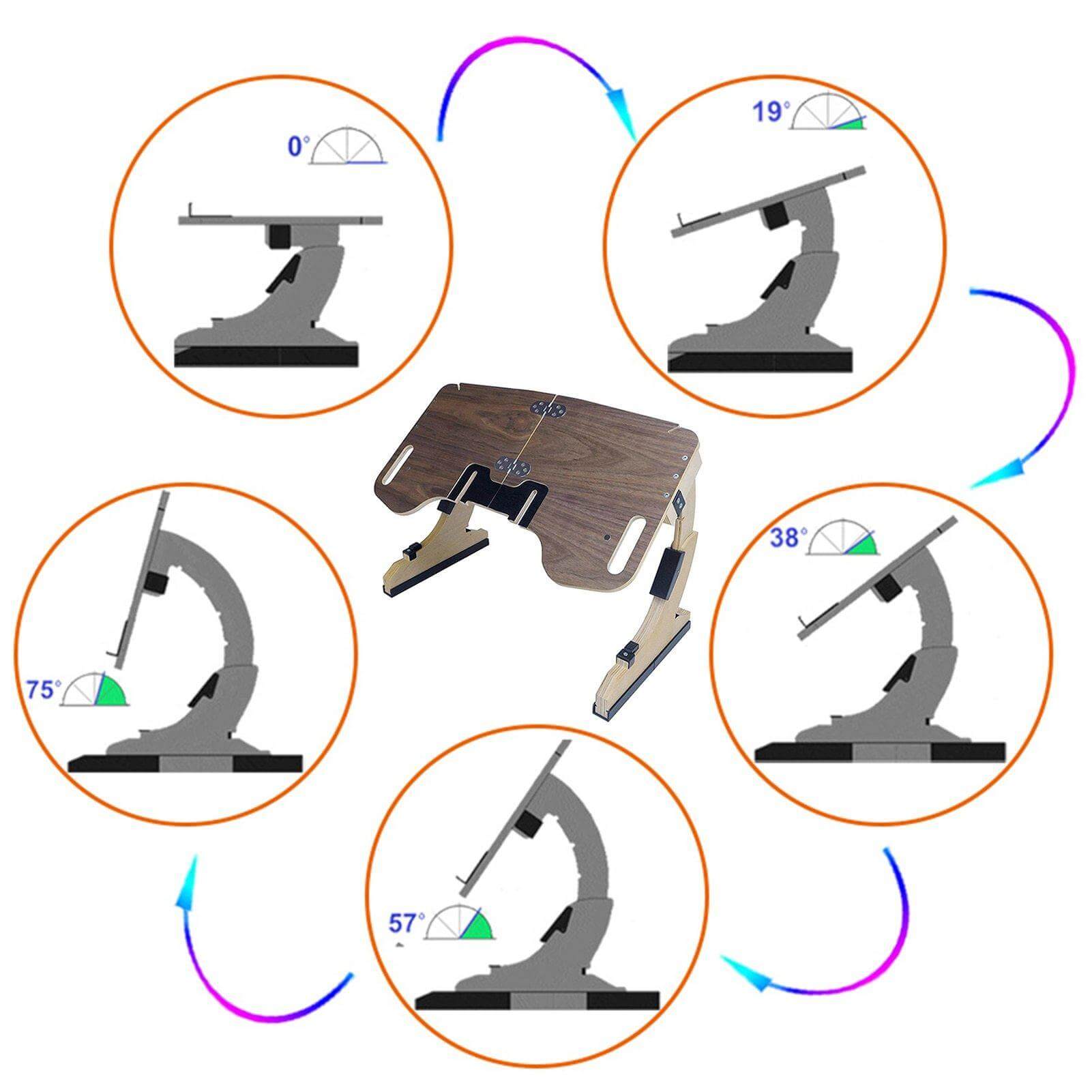 Adjustable Folding Laptop Bed Stand - Image 10