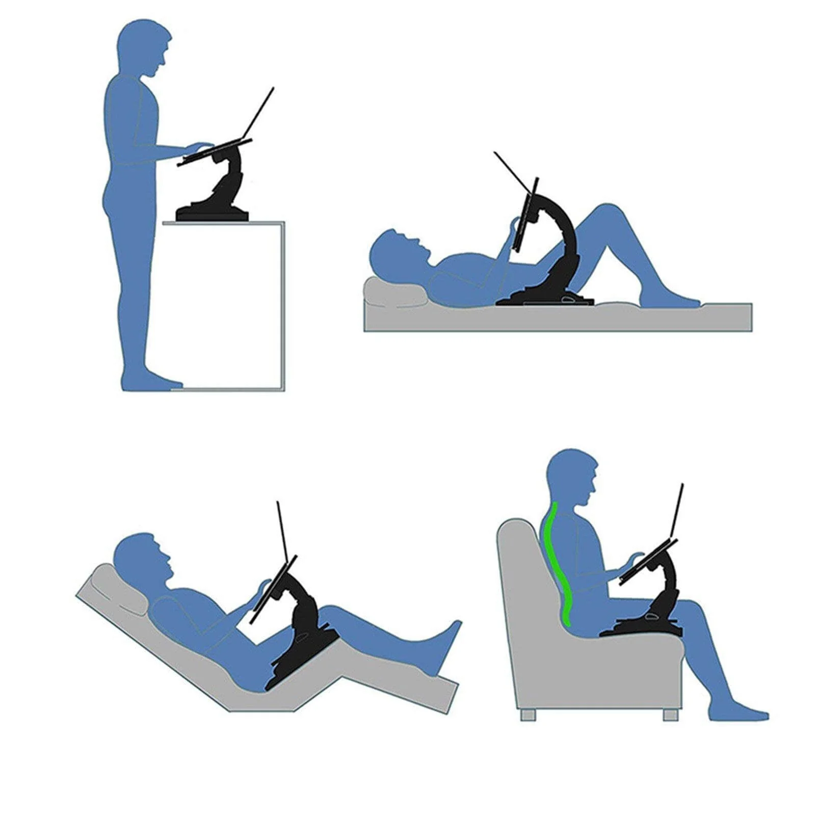 Adjustable Folding Laptop Bed Stand - Image 3