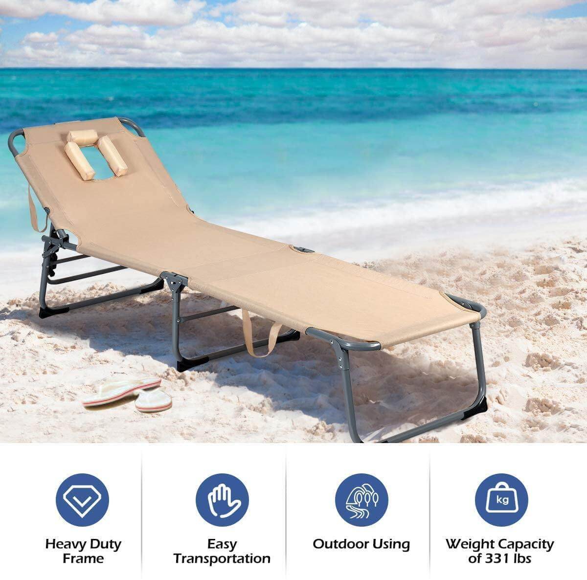 Adjustable Lounge Chair with Face Hole - Image 3