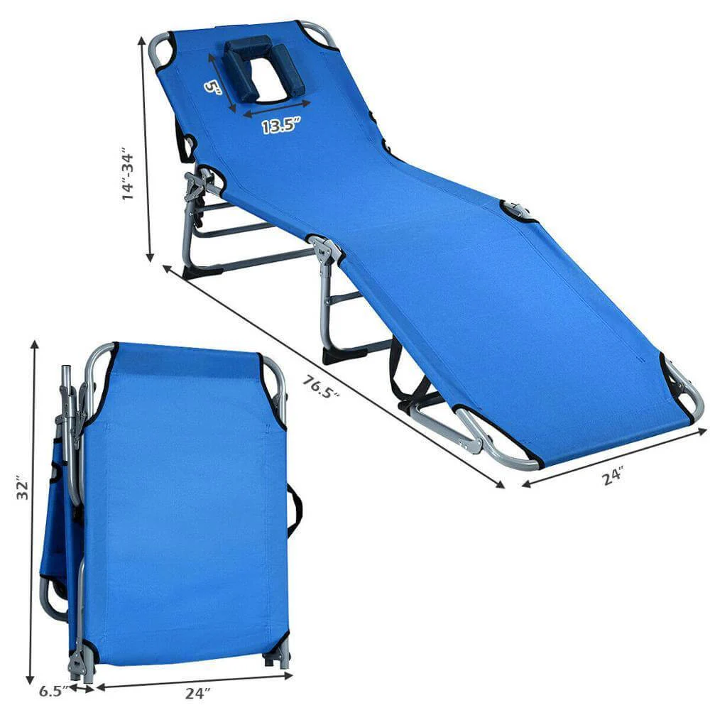 Adjustable Lounge Chair with Face Hole - Image 5