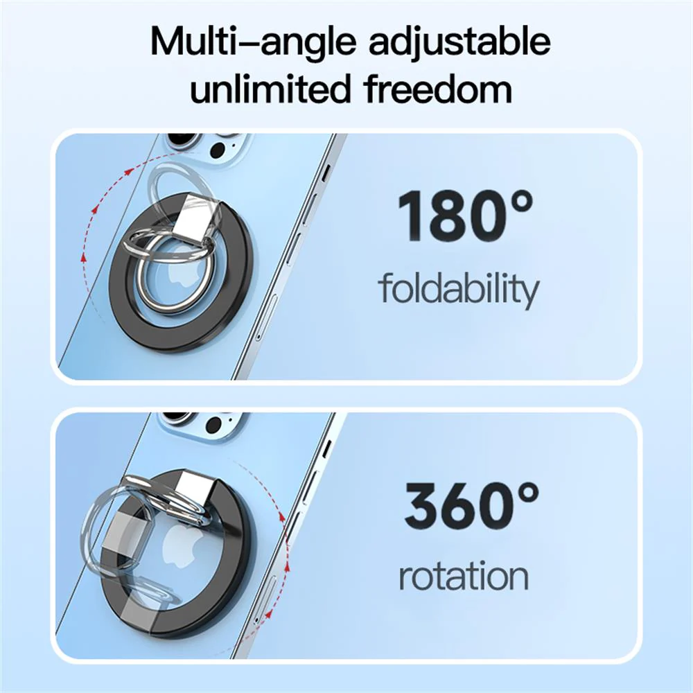 Adjustable Metal Magnetic Phone Holder Ring - Image 5