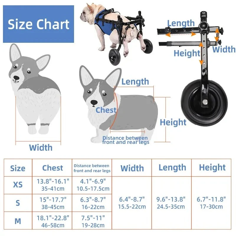 Adjustable Mobility Aid Ergonomic Dog Wheelchair - Image 3