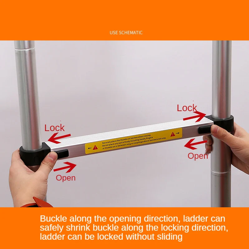 Adjustable Non-Slip Foldable Telescopic Ladder - Image 11