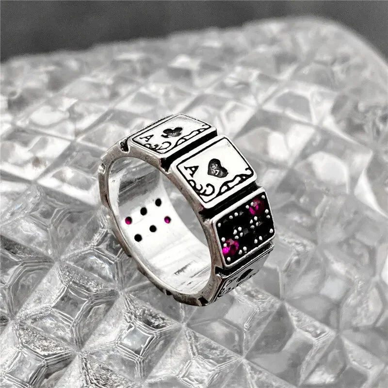Adjustable Playing Cards Open Cuff Rings - Image 4